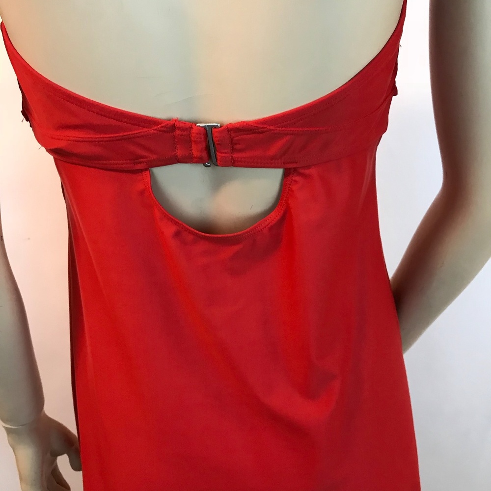 Athleta Swim Dress Red Tie Back Halter 36D/DD Tara - Picture 6 of 7